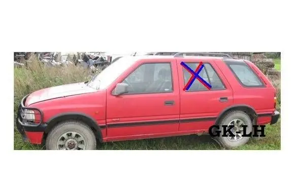 Opel Frontera A Front door window glass four-door 43R00082