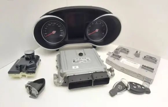 Mercedes-Benz C W205 Engine ECU kit and lock set A2749000800 A2059006736 A2229005513