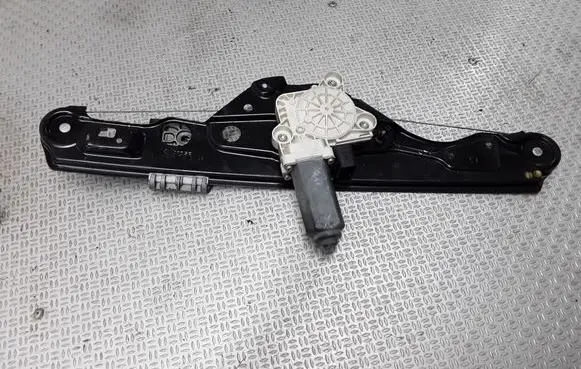 Rear door window regulator with motor