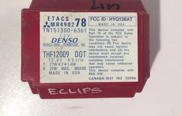 Mitsubishi Eclipse Engine control unit/module MR490278 THF12009 TN1513006361