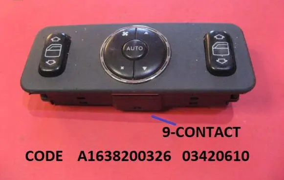 Mercedes-Benz ML W163 Electric window control switch A1638200326 03420610