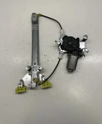 Rear door window regulator with motor