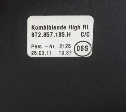 Audi A5 Sportback 8TA Other interior part 8T2857185