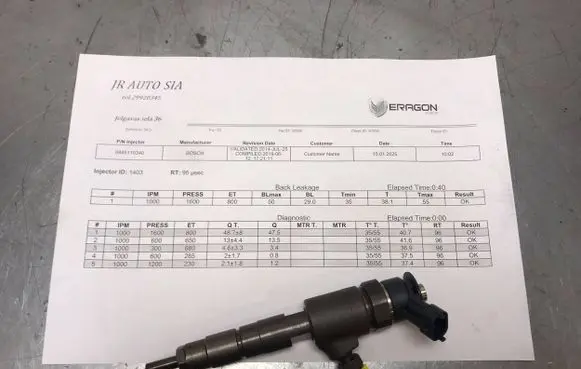 Peugeot 208 Fuel injector 0445110340