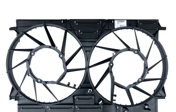 Porsche Cayenne (9Y0 9Y3) Radiator cooling fan shroud 8W0121207C 8W0121003D