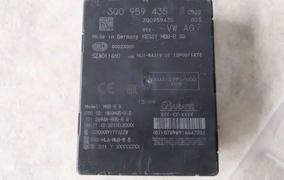 Volkswagen PASSAT B8 Keyless (KESSY) go control unit/module 3Q0959435