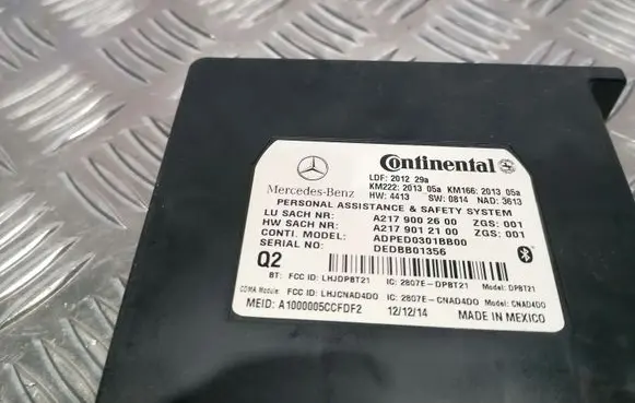 Mercedes-Benz CLA C117 X117 W117 Other control units/modules A2179002600
