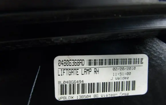 Dodge Journey Tailgate rear/tail lights 04806368AD