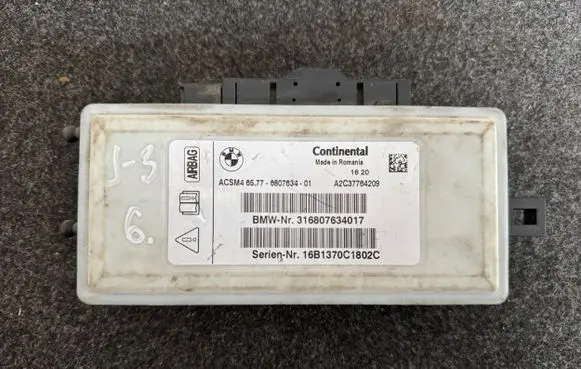 BMW 5 F10 F11 Airbag control unit/module 316807634017 6807634 16B1370C1802C