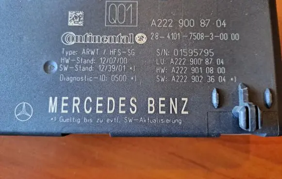 Mercedes-Benz S W222 Tailgate/trunk control unit/module A2229008704 A2229010800 A2229023604