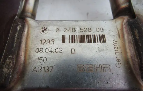 BMW 7 E65 E66 EGR valve cooler 224852809