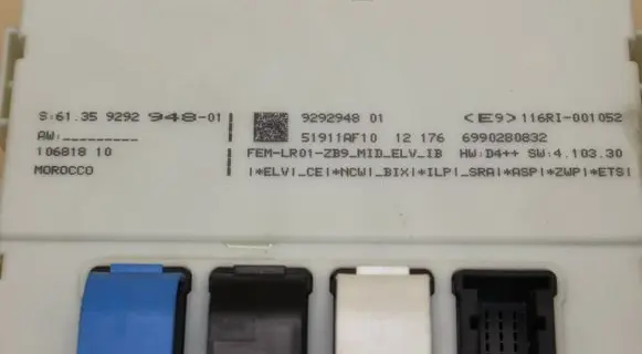 BMW 3 F30 F35 F31 Engine control unit/module ECU 9292948 6990280832 51911AF10