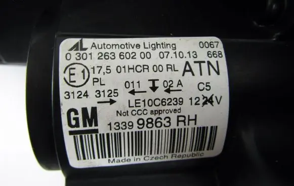Opel Zafira C Headlight/headlamp 13399863