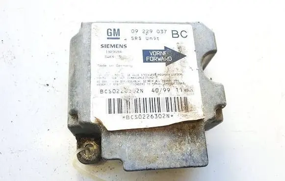Opel Astra G Airbag control unit/module 09229037