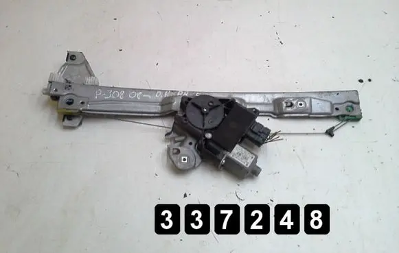 Peugeot 308 Front door window regulator with motor 9657247580