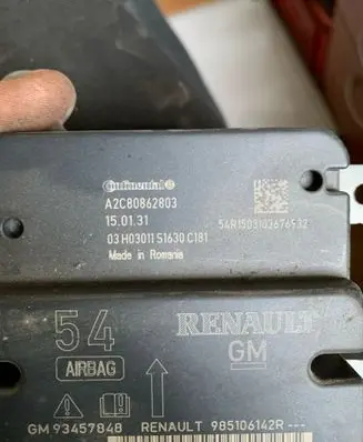 Renault Trafic III (X82) Airbag control unit/module 985106142R 93457848 A2C80862803
