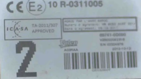 Toyota Yaris Other devices 897410D090