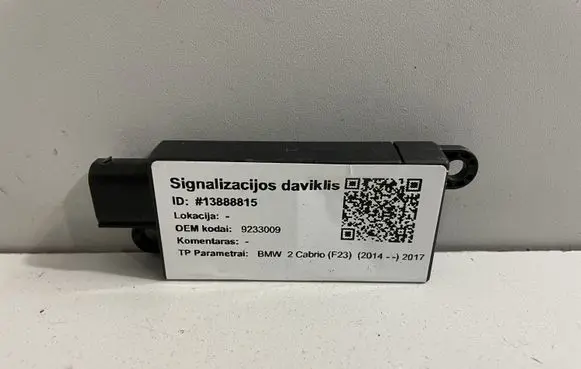 BMW 2 F22 F23 Alarm movement detector/sensor 9233009