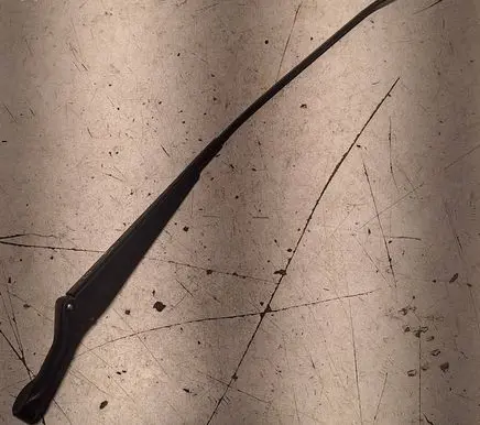 Front wiper blade arm