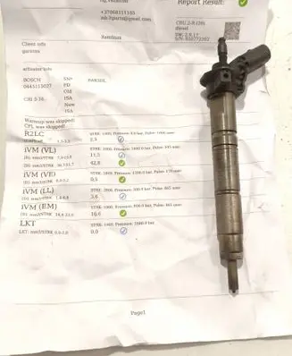 Mercedes-Benz E W211 Fuel injector A6420700587 0445115 0445115027