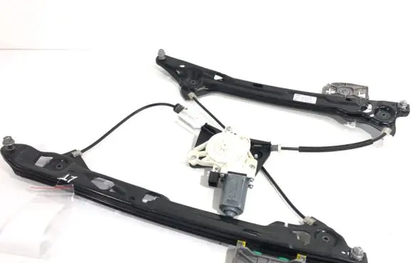 Rear door window regulator with motor