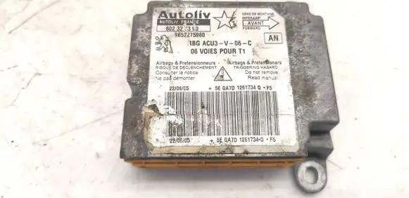 Peugeot 206 Airbag control unit/module 9652275980