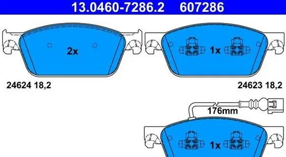 Volkswagen Transporter - Caravelle T5 Brake pads (front) 13046072862