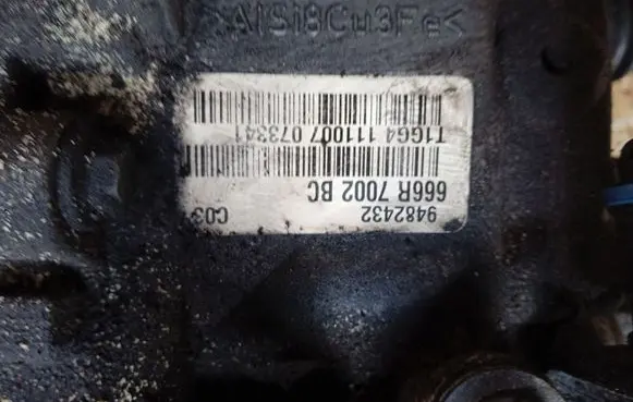 Volvo S80 Manual 6 speed gearbox 9482432 666R7002BC