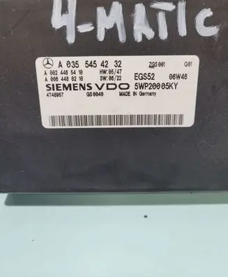 Mercedes-Benz E W211 Gearbox control unit/module A0355454232 5WP20005KY
