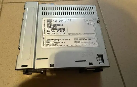 Opel Astra K GPS navigation control unit/module 39217913