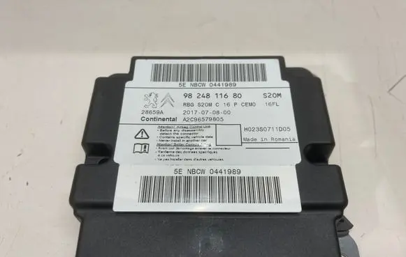 Peugeot 3008 II Airbag control unit/module 9824811680 1623861580