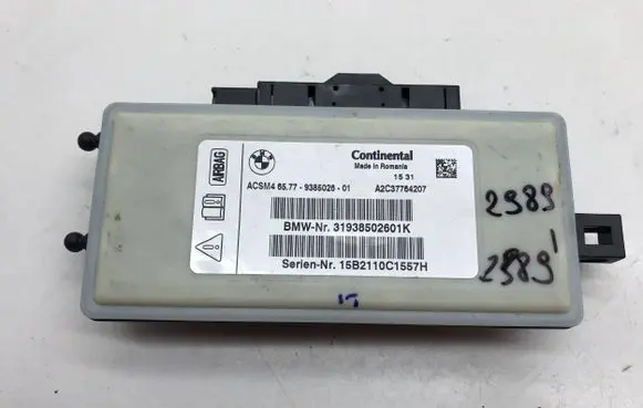 BMW 5 F10 F11 Airbag control unit/module A2C37764207 31938502601K 15B2110C1557H