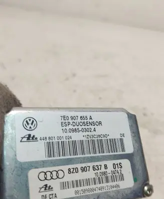 Audi A2 ESP acceleration yaw rate sensor 7E0907655A 8Z0907637B 10098503024