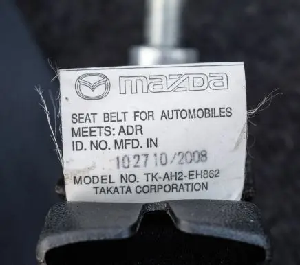 Mazda 6 Front seatbelt TKAH2EH862