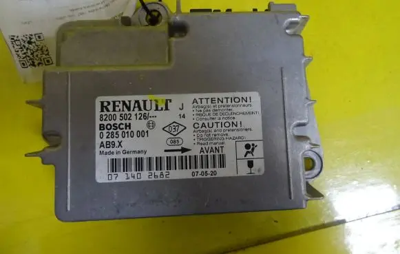 Renault Modus Airbag control unit/module 8200502126 0285010001