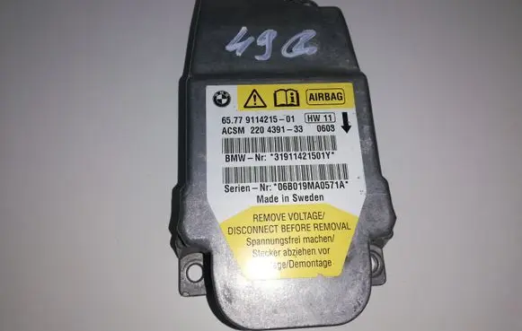 BMW 5 E60 E61 Airbag control unit/module 9114215 6577911421501