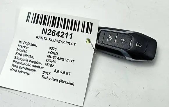 Ford Mustang VI Ignition key/card FR3T15K601DC