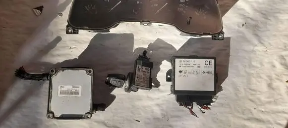Opel Astra G Engine ECU kit and lock set 09353459