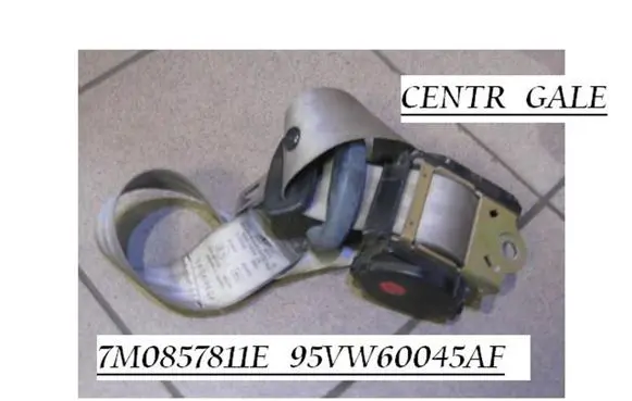 Ford Galaxy Middle seatbelt (rear) 7M0857811E 95VW60045AF