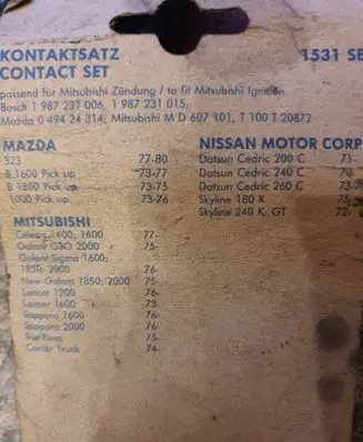 Mazda 323 Spark distributor 1531SB