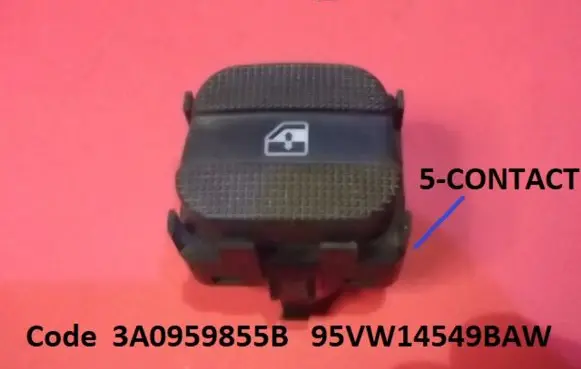 Volkswagen PASSAT B4 Electric window control switch 3A0959855B 95VW14549BAW