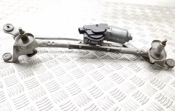 Front wiper linkage and motor