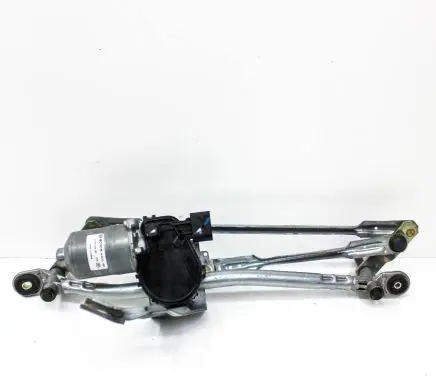 Front wiper linkage and motor