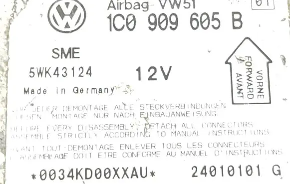 Volkswagen Golf IV Airbag control unit/module 1C0909605B 5WK43124 24010101G