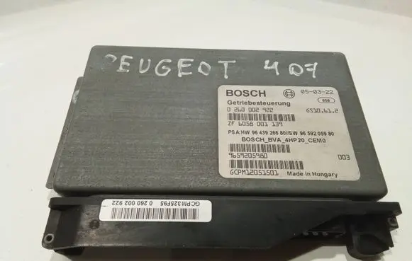 Peugeot 407 Gearbox control unit/module 0260002922 6058001139