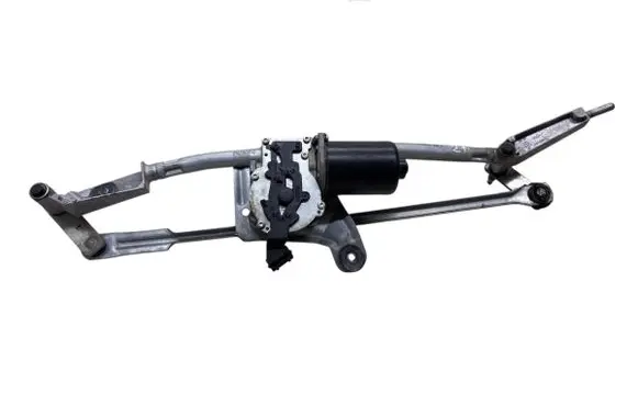 Front wiper linkage and motor