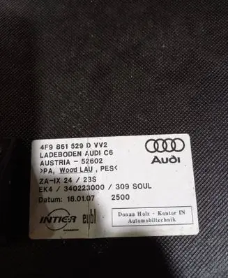 Audi A6 S6 C6 4F Trunk/boot floor carpet liner 4F9861529D 340223000 309S0UL