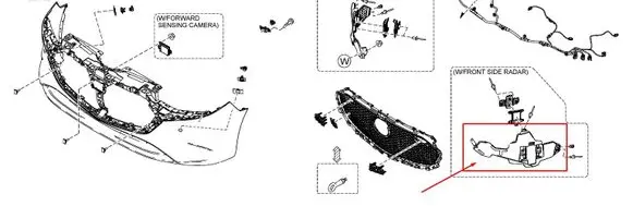 Mazda 3 Front bumper mounting bracket BHSC50163