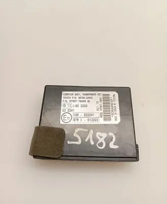 Toyota Auris 150 Immobilizer control unit/module 8978002040 VP7BFF19A366AD