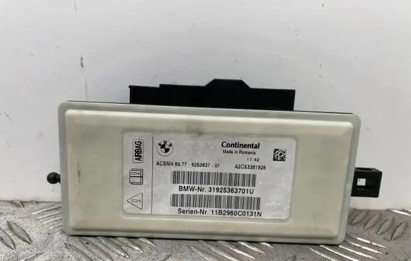 BMW 5 F10 F11 Airbag control unit/module 9253637 65779253637 A2C53361926